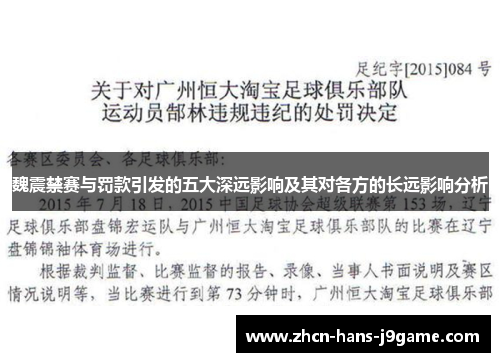 魏震禁赛与罚款引发的五大深远影响及其对各方的长远影响分析 魏震禁赛与罚款引发的五大深远影响及其对各方的长远影响分析
